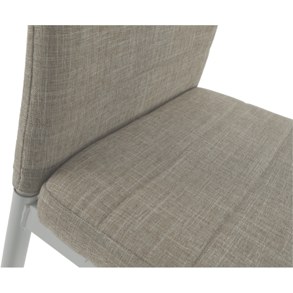 Scaun, textil bej/metal alb, COLETA NOVA