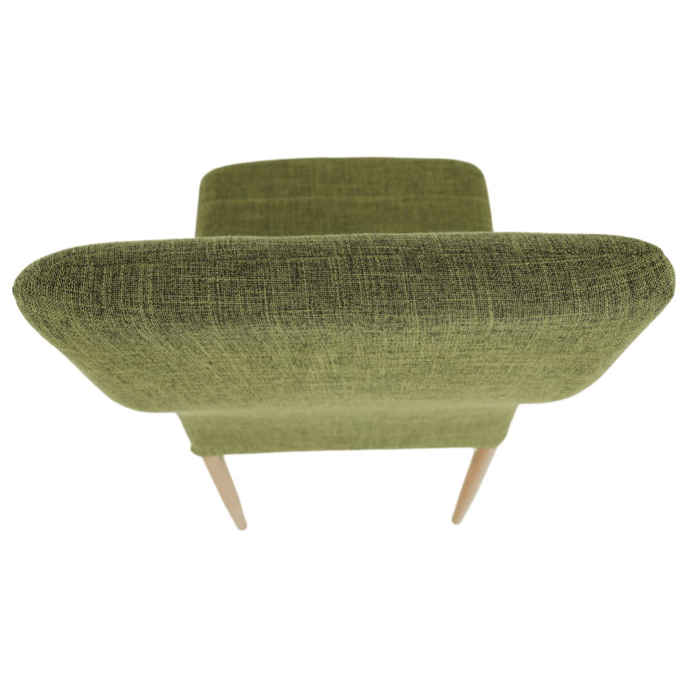 Scaun, material textil verde/cadru metalic fag, COLETA NOVA