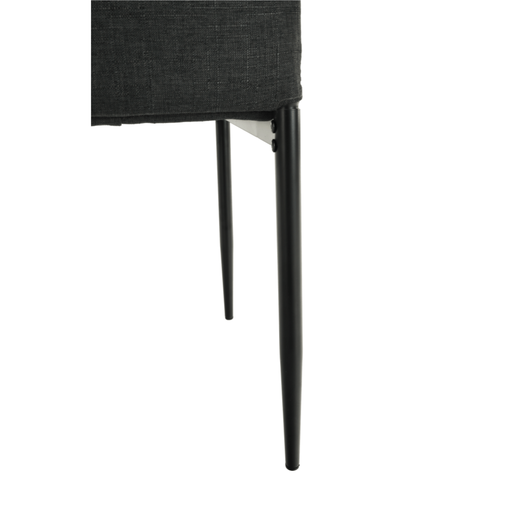 Scaun, textil gri închis/metal negru, COLETA NOVA