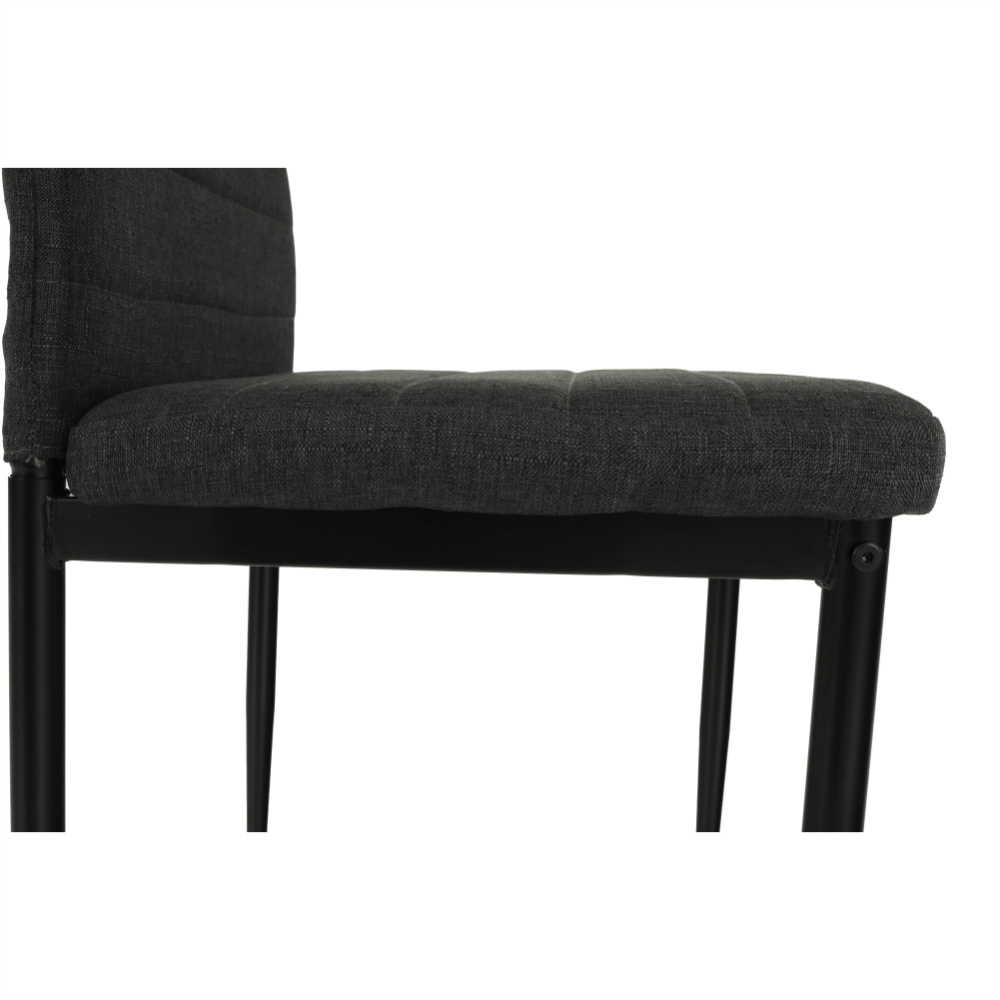 Scaun, textil gri închis/metal negru, COLETA NOVA