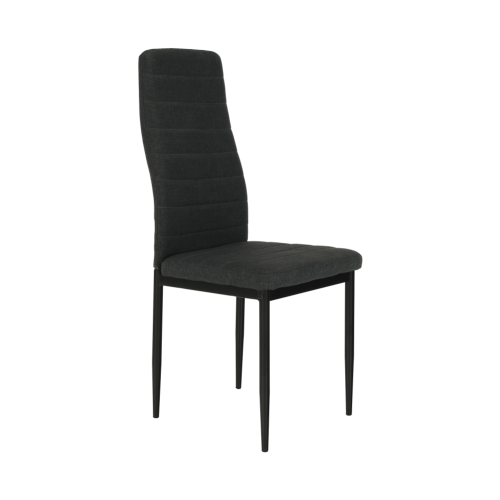 Scaun, textil gri închis/metal negru, COLETA NOVA