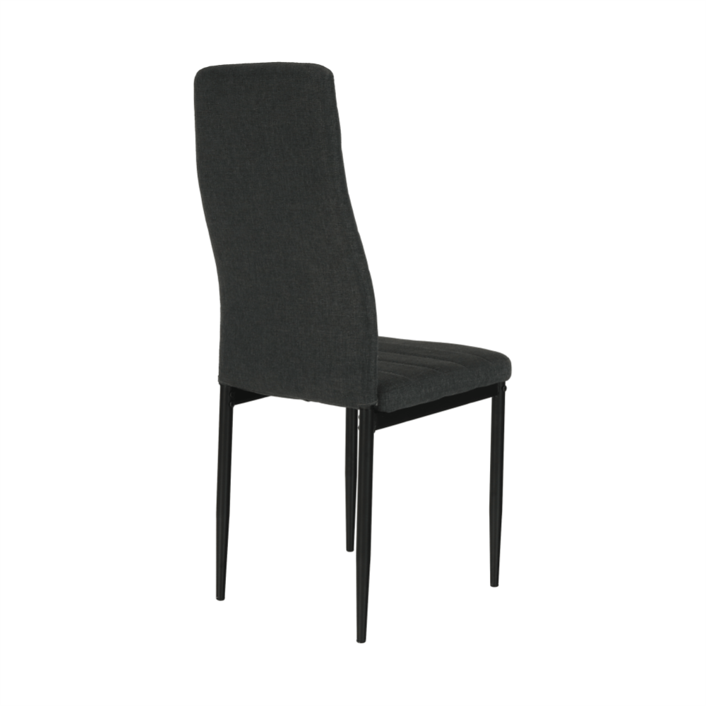 Scaun, textil gri închis/metal negru, COLETA NOVA