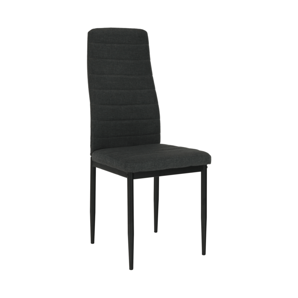 Scaun, textil gri închis/metal negru, COLETA NOVA