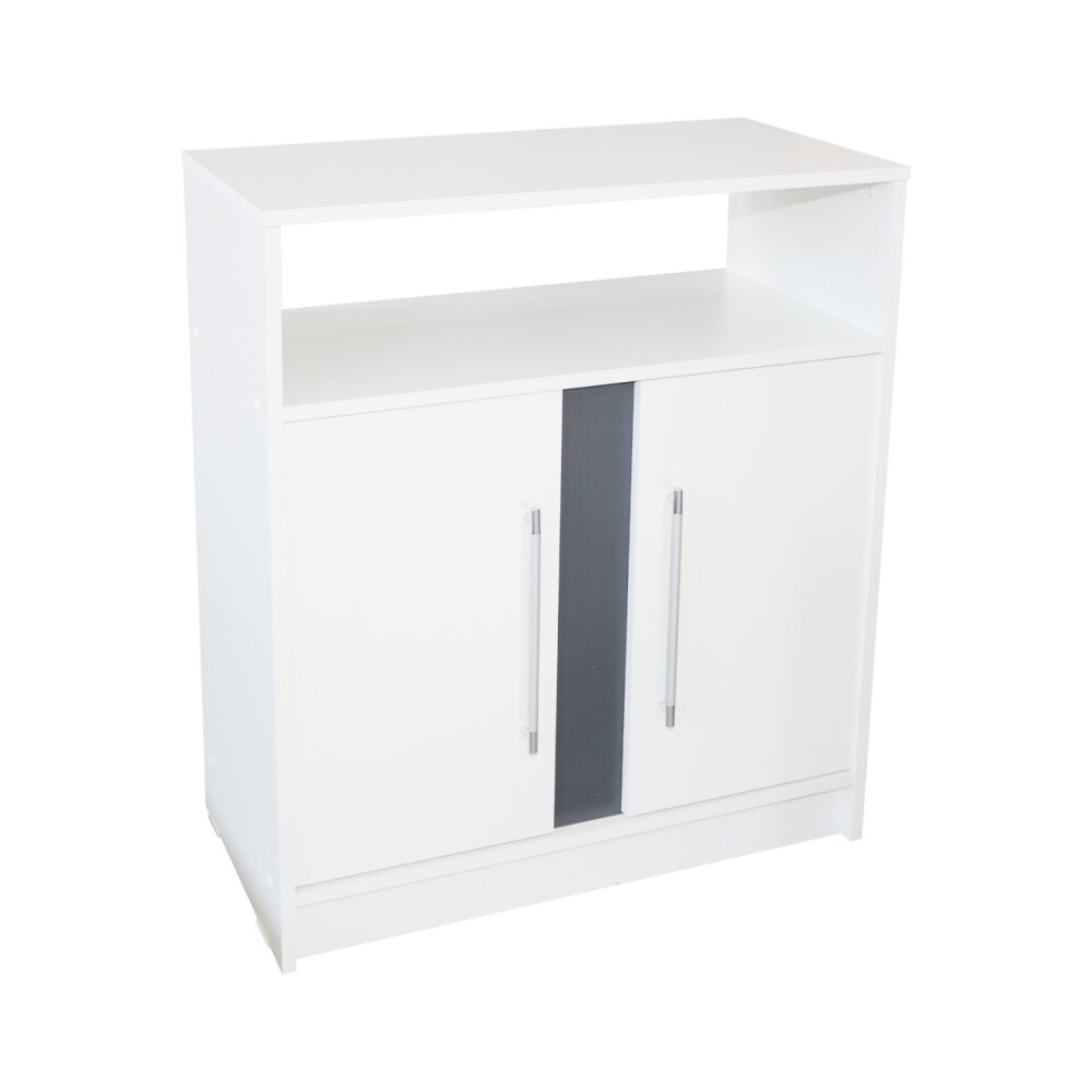Dormitor Verona Alb/Gri cu pat 160x200 cm
