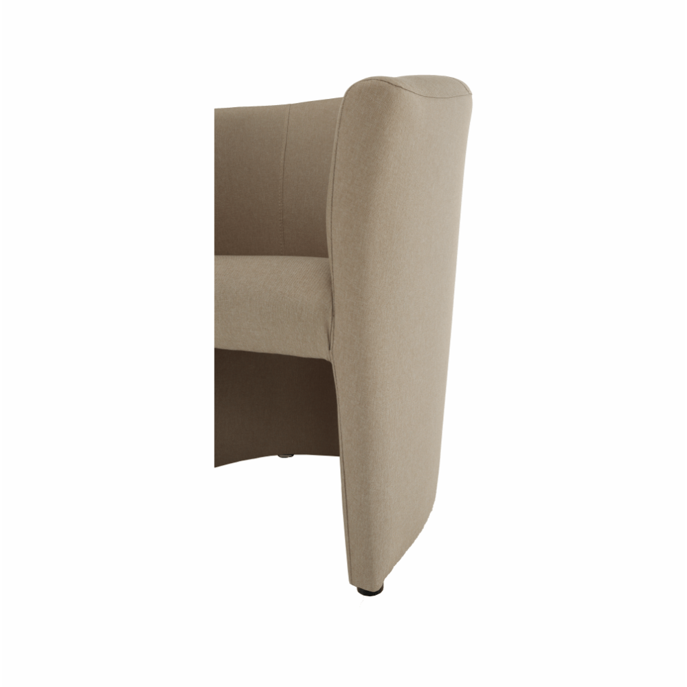 Fotoliu de club, material textil bej, CUBA