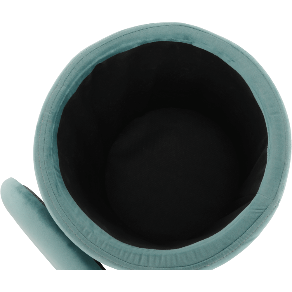 Taburet, catifea Velvet verde-mentol/crom argintiu, DARON