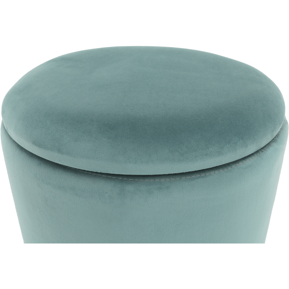 Taburet, catifea Velvet verde-mentol/crom argintiu, DARON