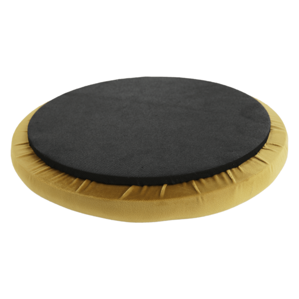 Taburet, catifea Velvet auriu/crom argintiu, DARON