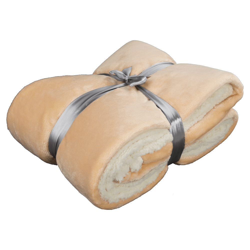 Pătură cu două feţe, bej, 127x152, KASALA TYP 2