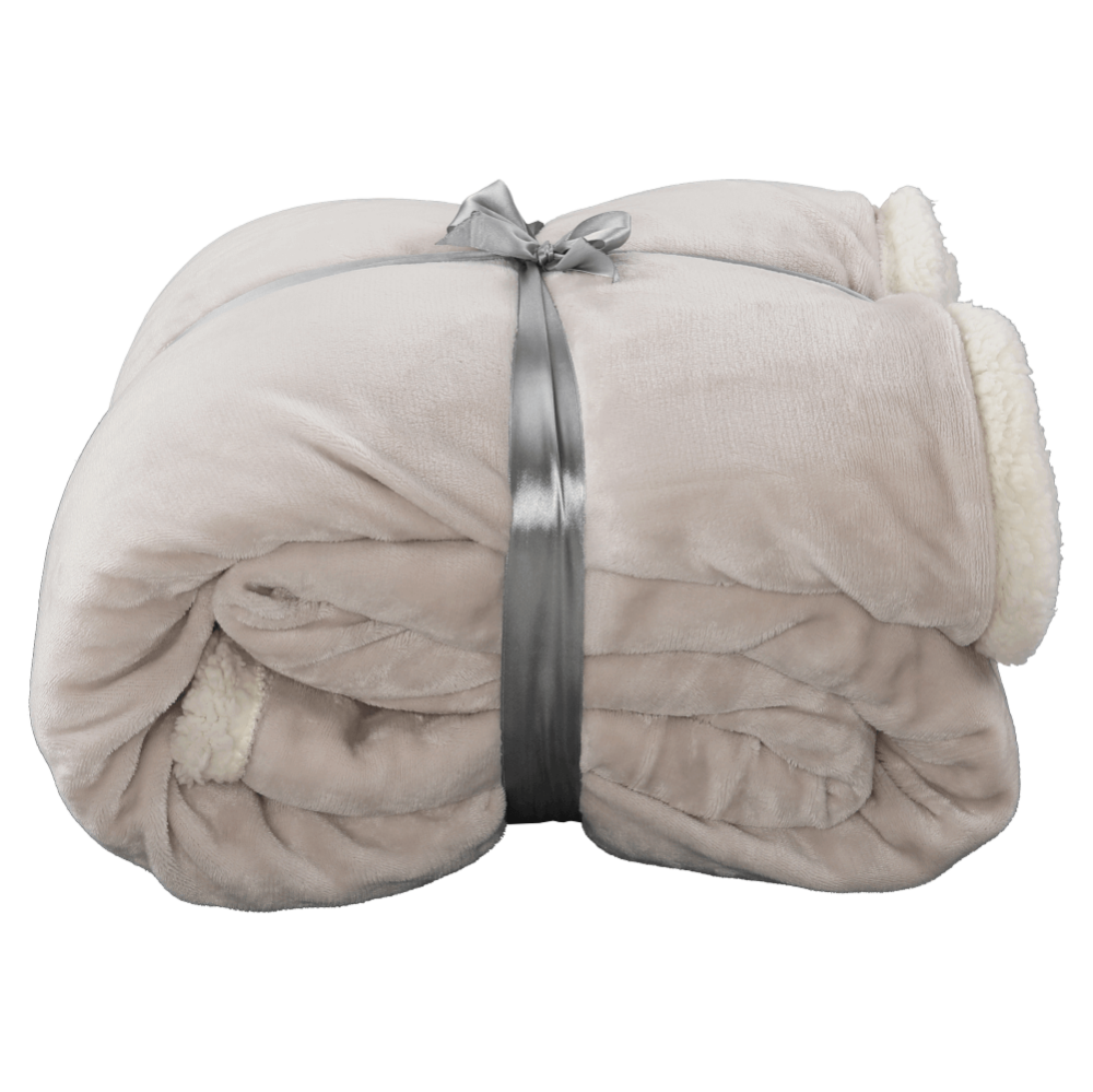 Pătură cu două feţe, alb, 205x220, ANKEA TYP 2
