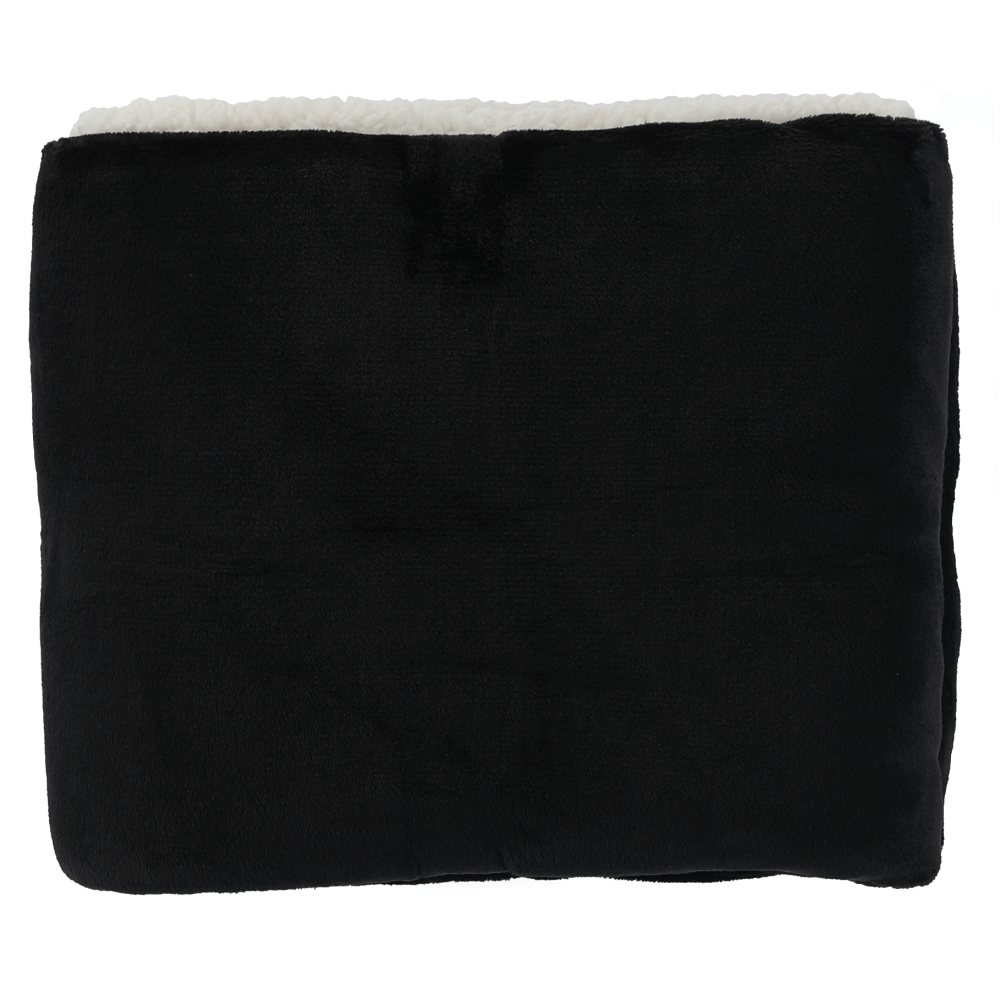 Pătură cu două feţe, negru, 127x152, KASALA TYP 3