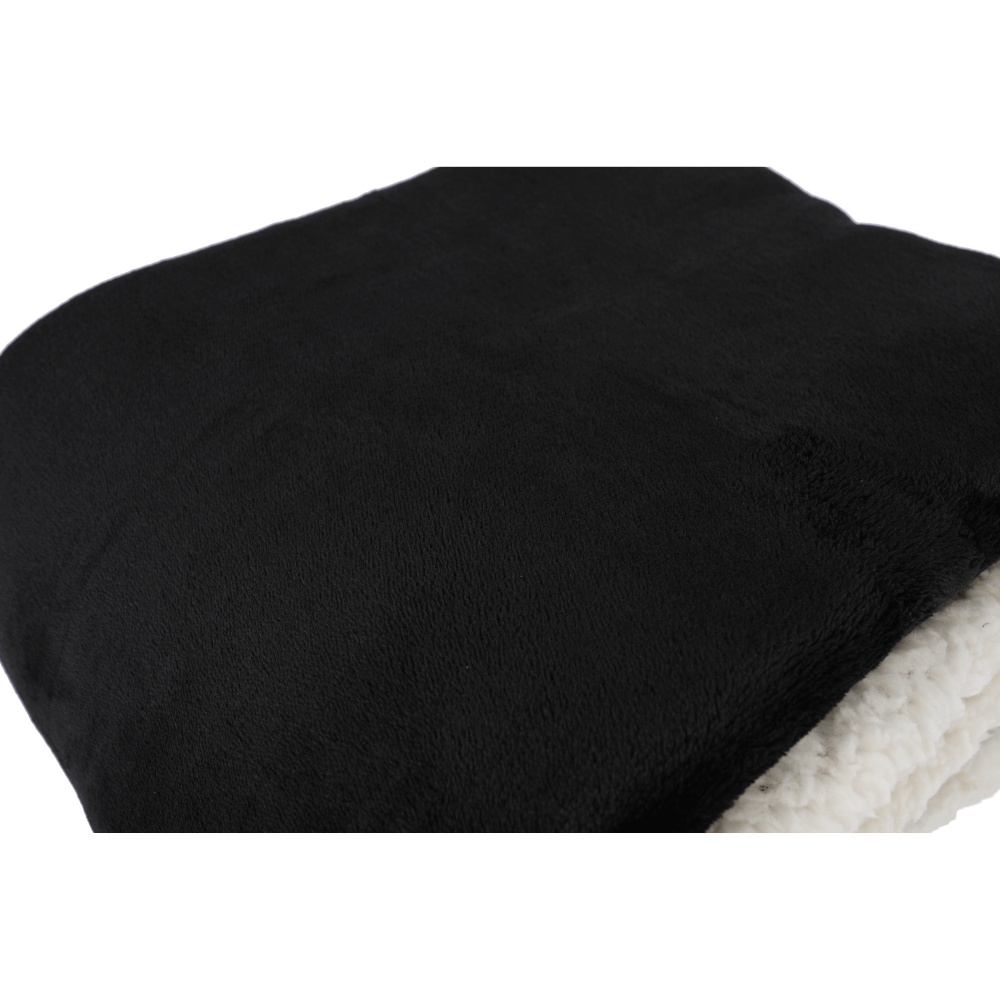 Pătură cu două feţe, negru, 127x152, KASALA TYP 3