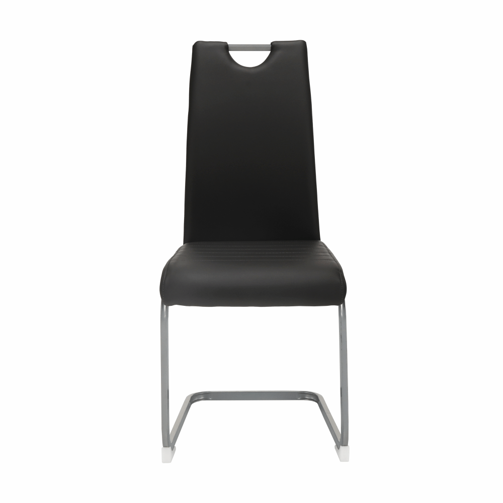 Scaun dining, gri închis, DEKOMA