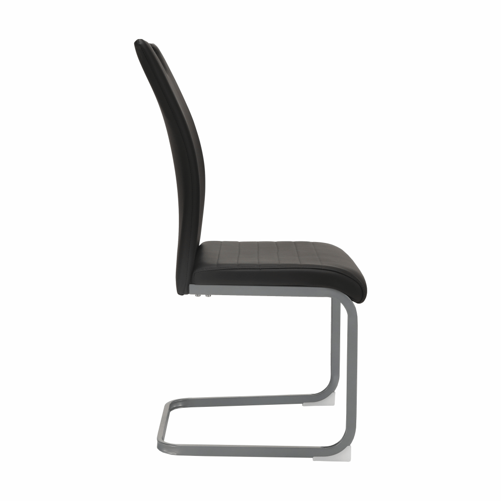 Scaun dining, gri închis, DEKOMA