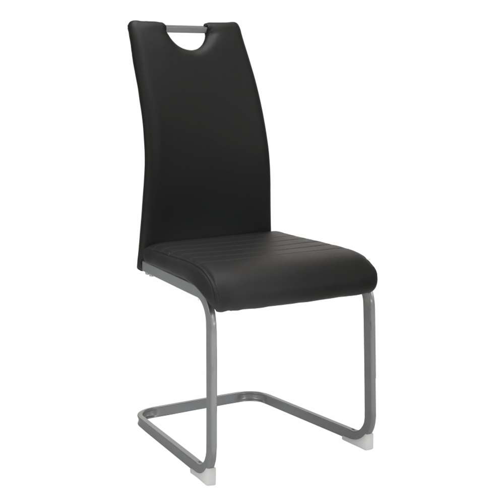 Scaun dining, gri închis, DEKOMA
