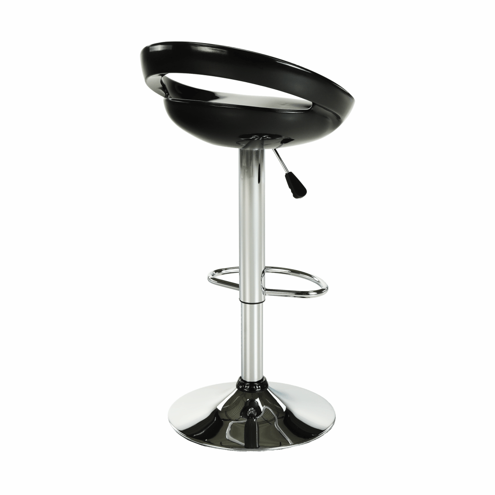 Scaun bar, negru/crom, DONGO NOVE