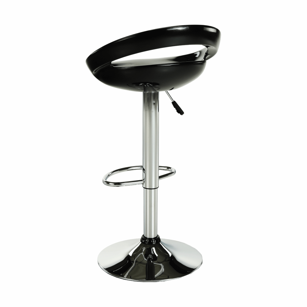 Scaun bar, negru/crom, DONGO NOVE