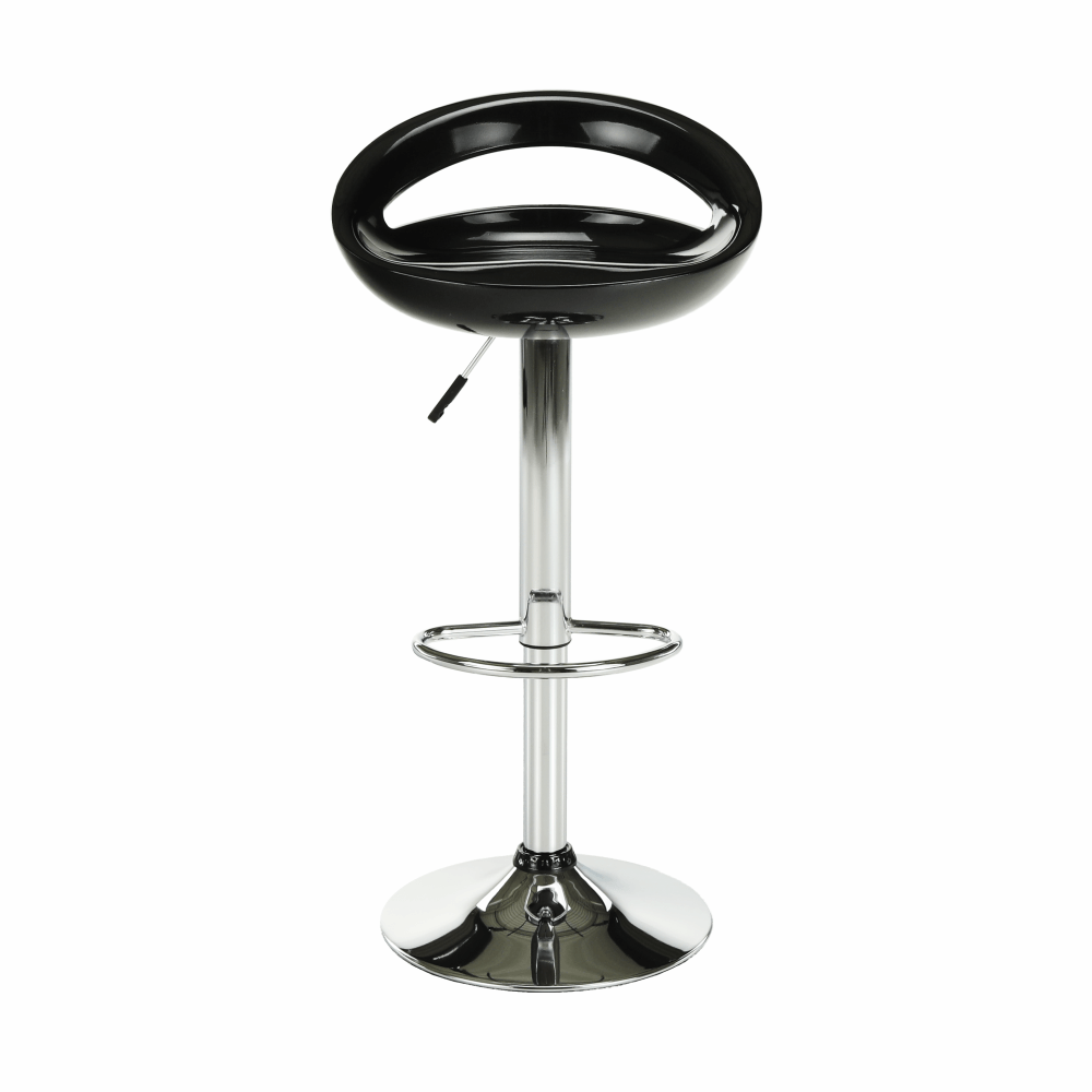 Scaun bar, negru/crom, DONGO NOVE