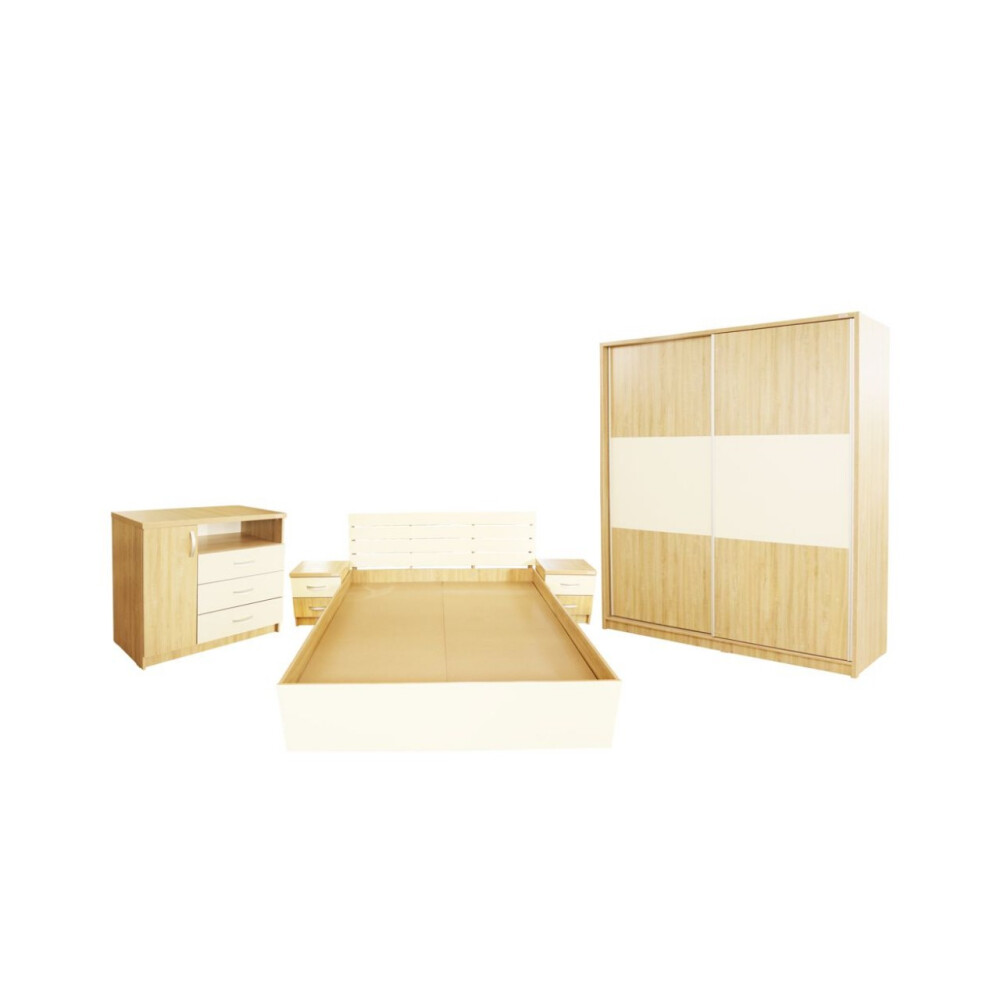 Dormitor Milano cu Pat Sonoma 140x200 cm