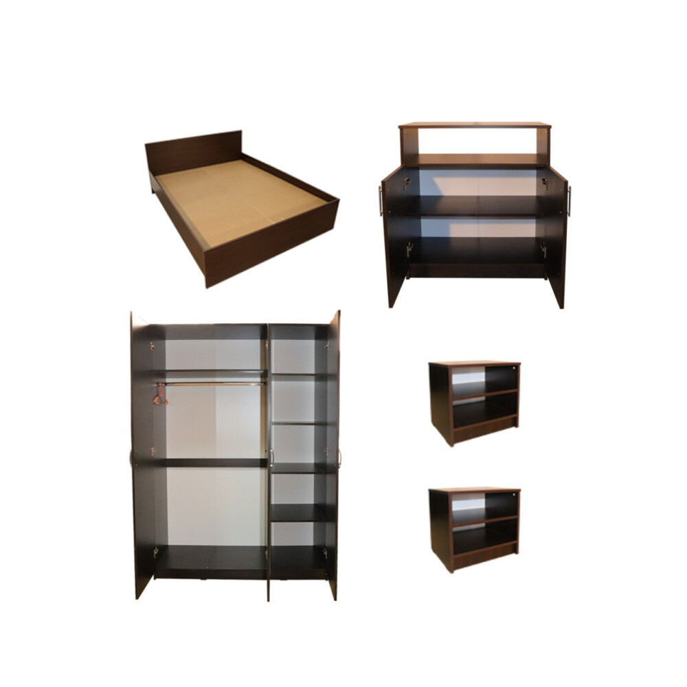 Dormitor Soft Wenge cu pat 140x200 cm