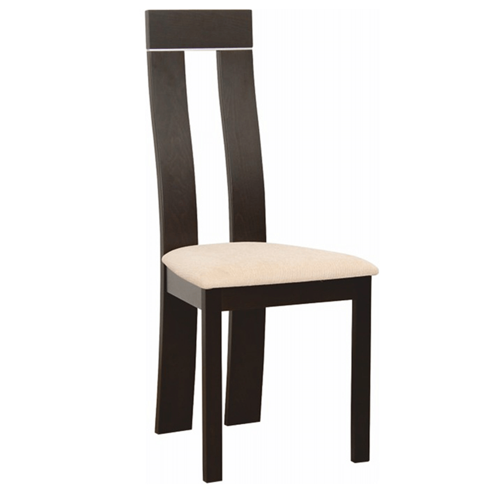 Scaun din lemn, wenge/textil bej magnolie, DESI NEW