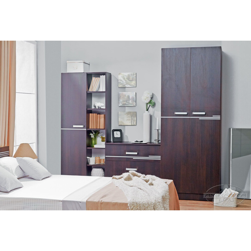 Dulap BRAVO cu polite SONOMA INCHIS, 177x70 cm