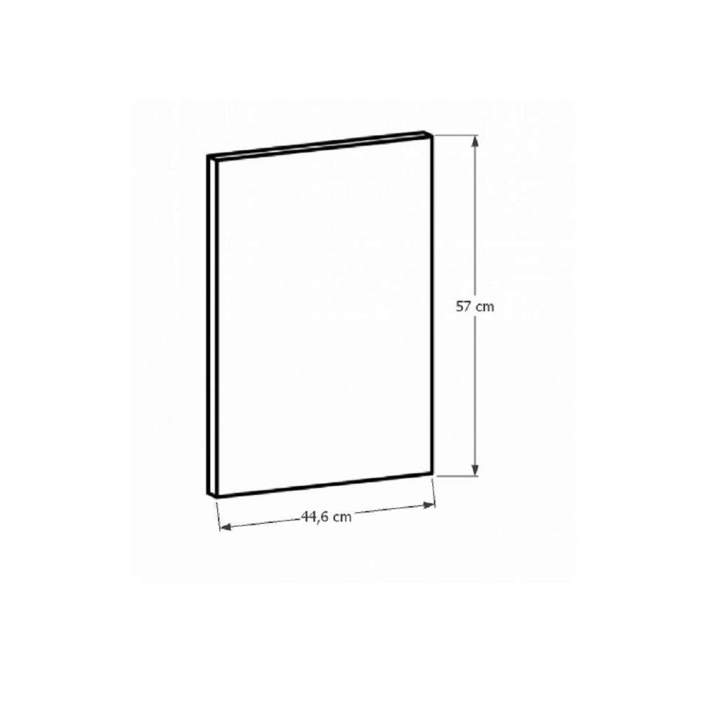 Uşă pentru maşina de spălat vase încorporată, 44,6x57, nuc Milano, SICILIA