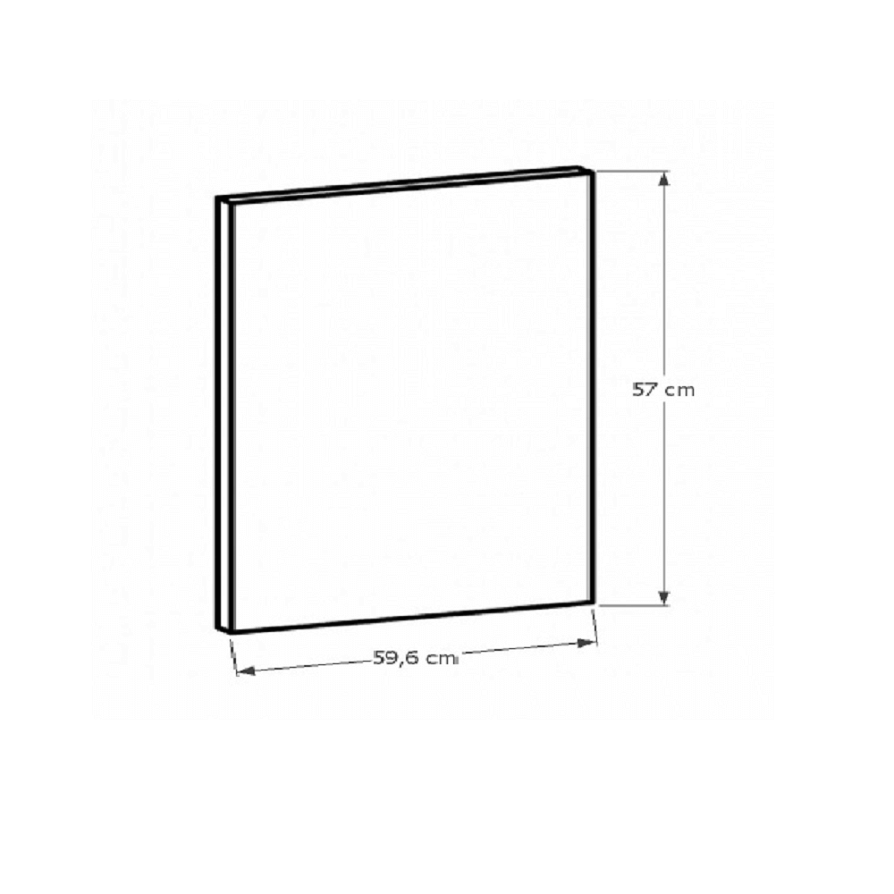 Uşă pentru maşina de spălat vase încorporată, 59,6x57, nuc Milano, SICILIA