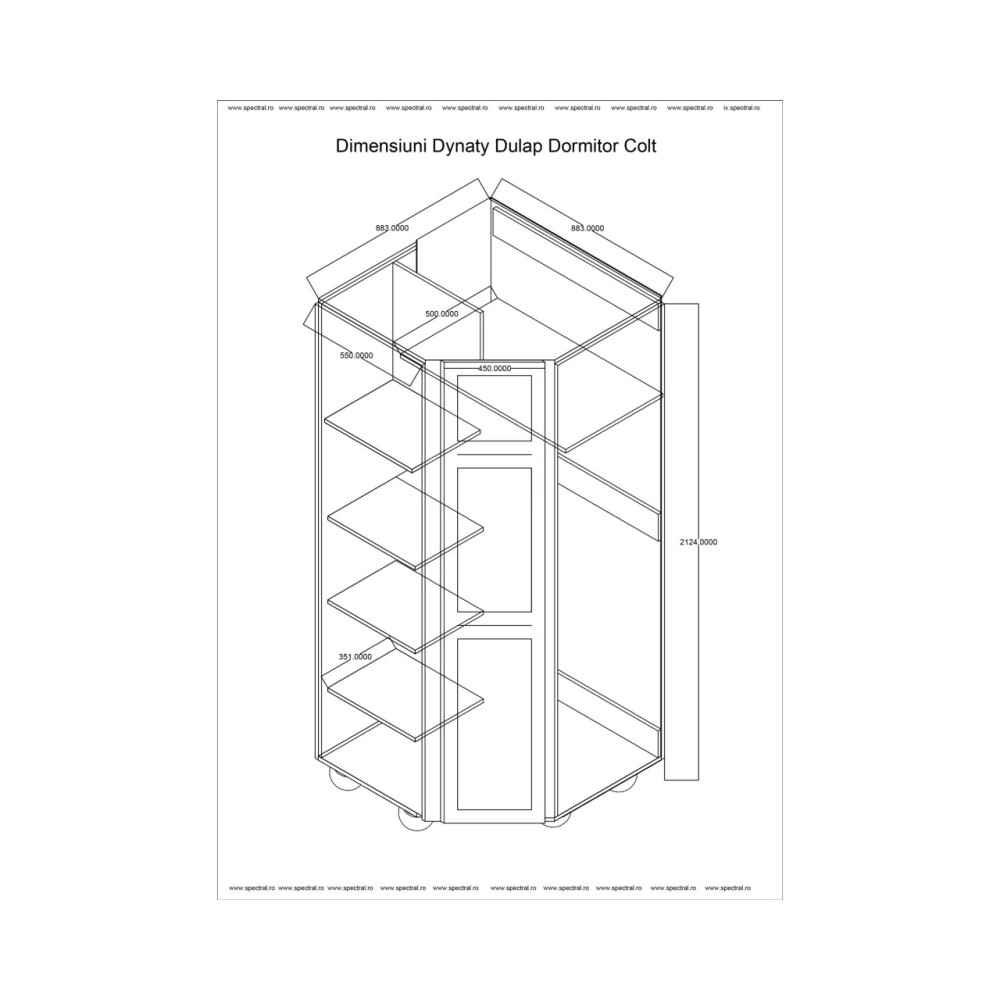 Dulap Dynasty Dormitor Alb , de Colt
