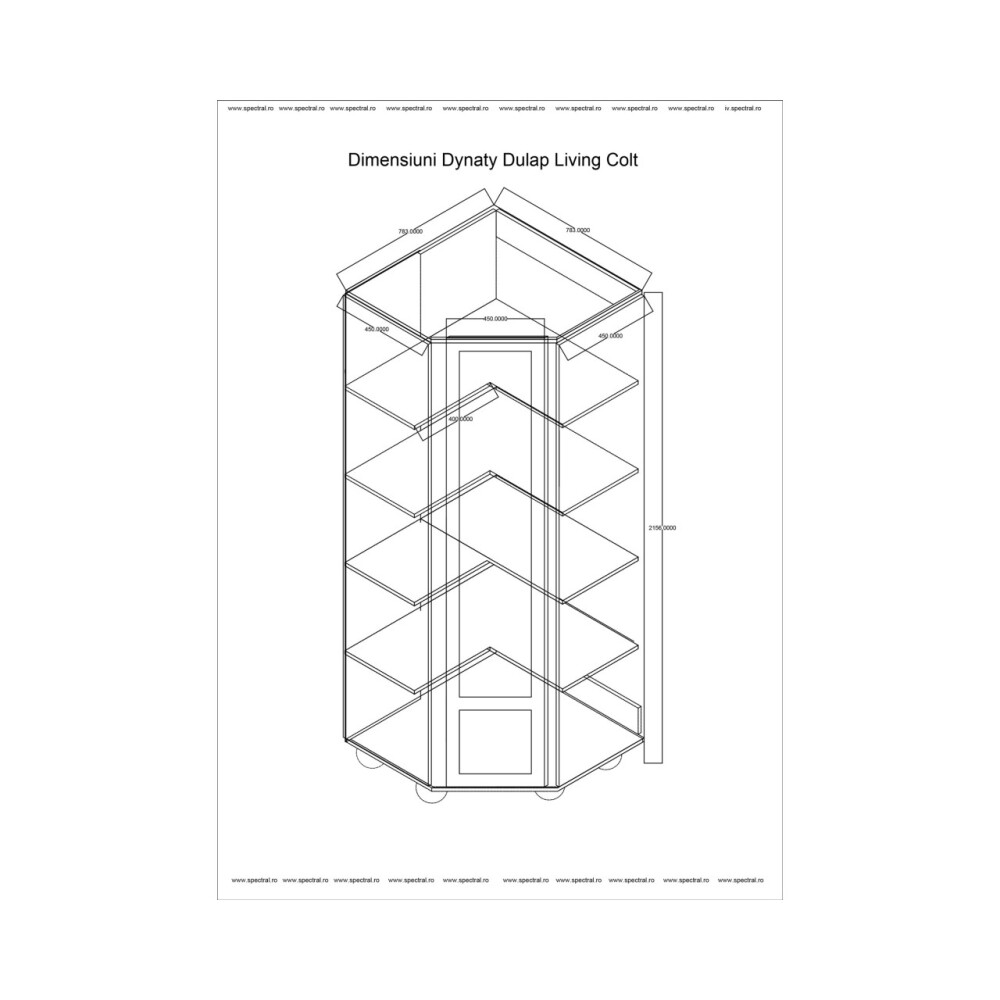 Dulap Dynasty living Alb , de Colt