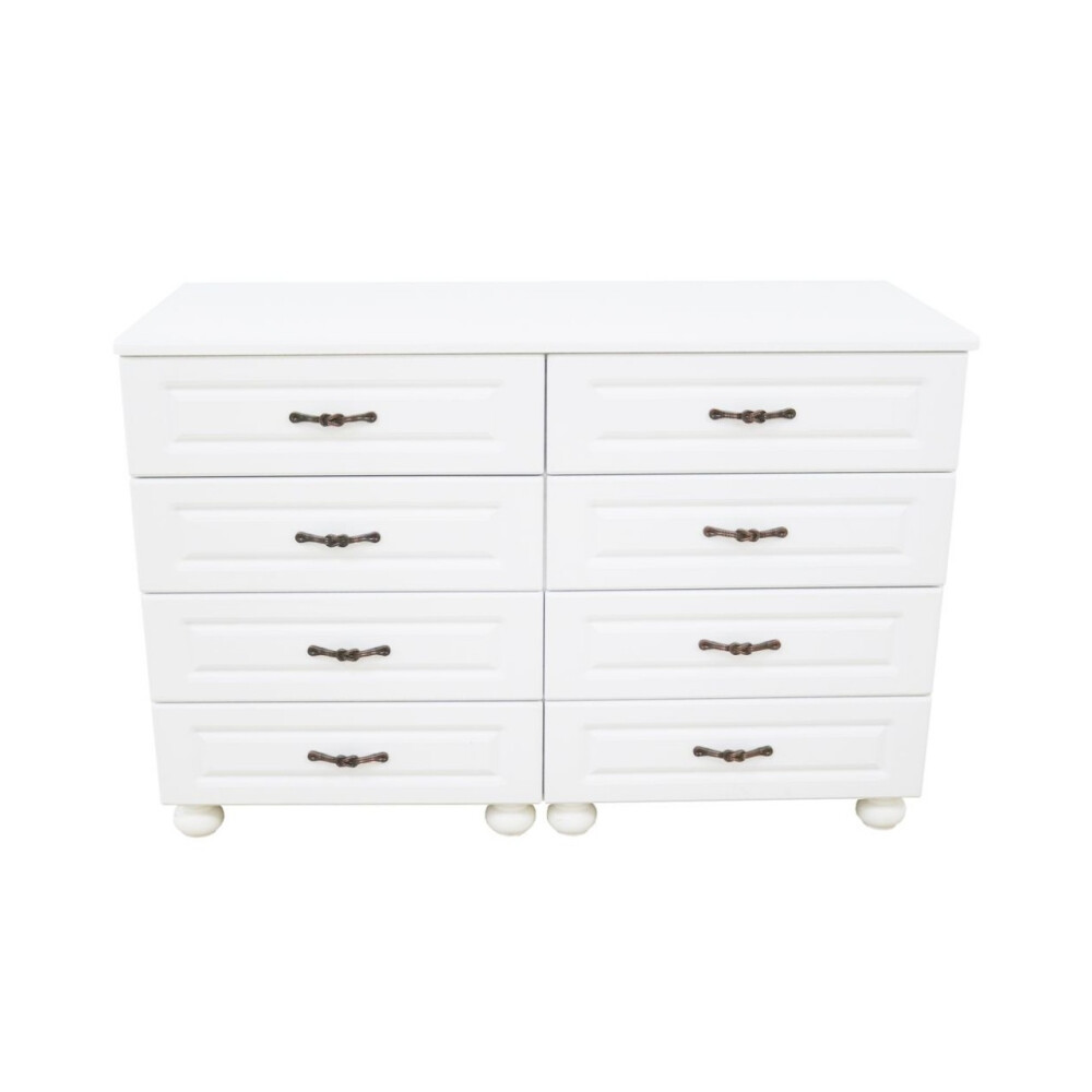 Dormitor Dynasty Alb cu pat 140x200 cm