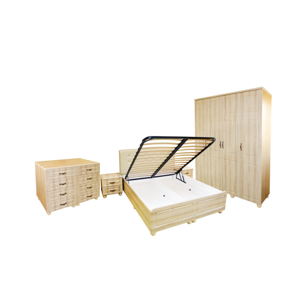 Dormitor Dynasty Sonoma cu pat 160x200 cm