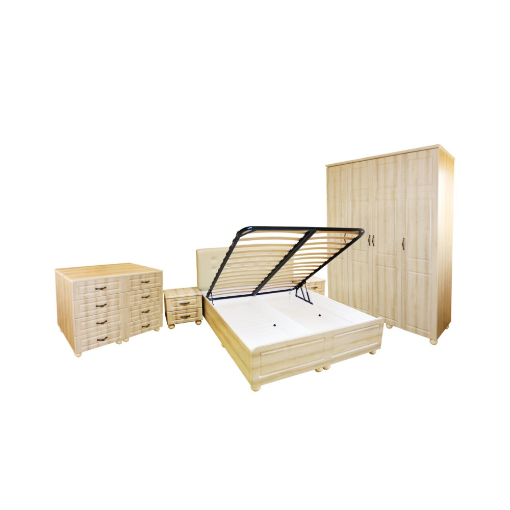 Dormitor Dynasty Sonoma cu pat 180x200 cm