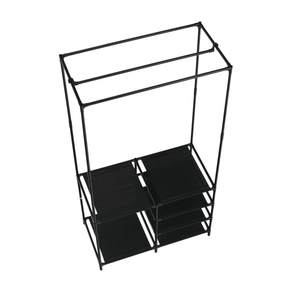 Raft multifuncţional pentru dulap, negru, EFREN