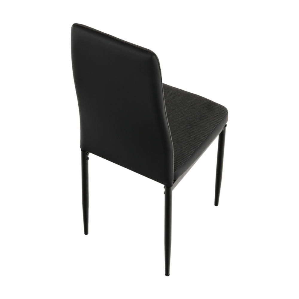 Scaun bucătărie, gri închis/negru, ENRA