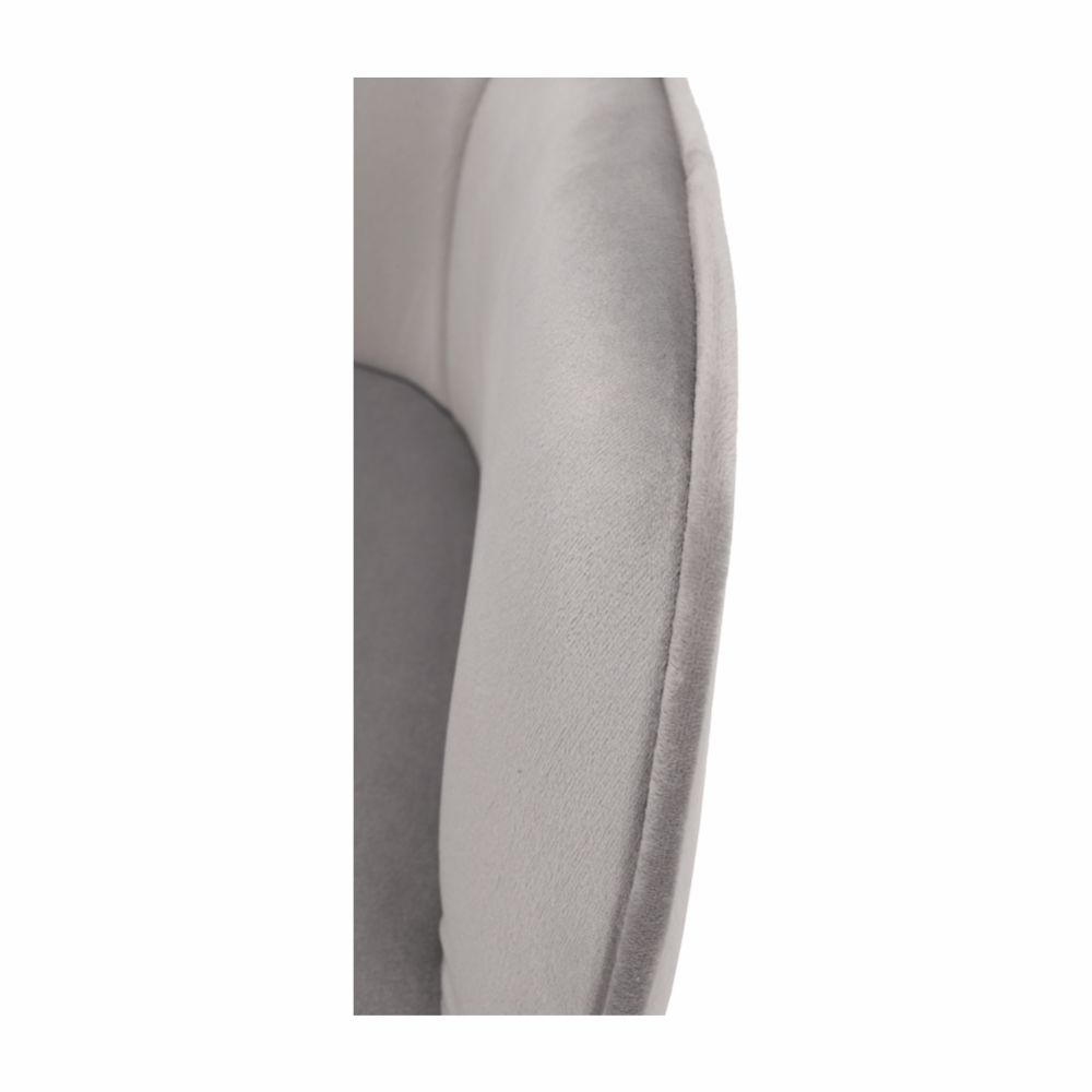 Scaun de birou, material textil din catifea gri deschis / negru, EROL