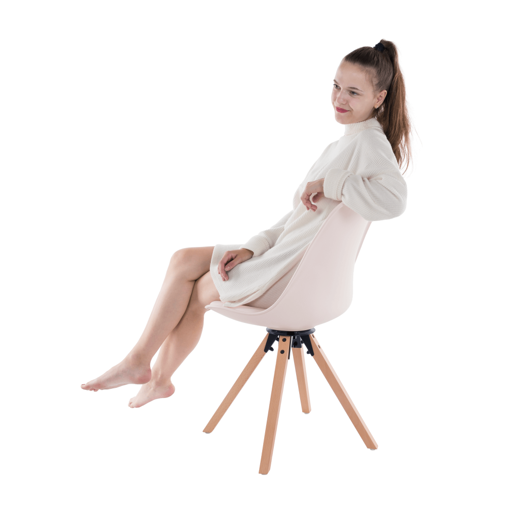 Scaun pivotant elegant, perlat, ETOSA
