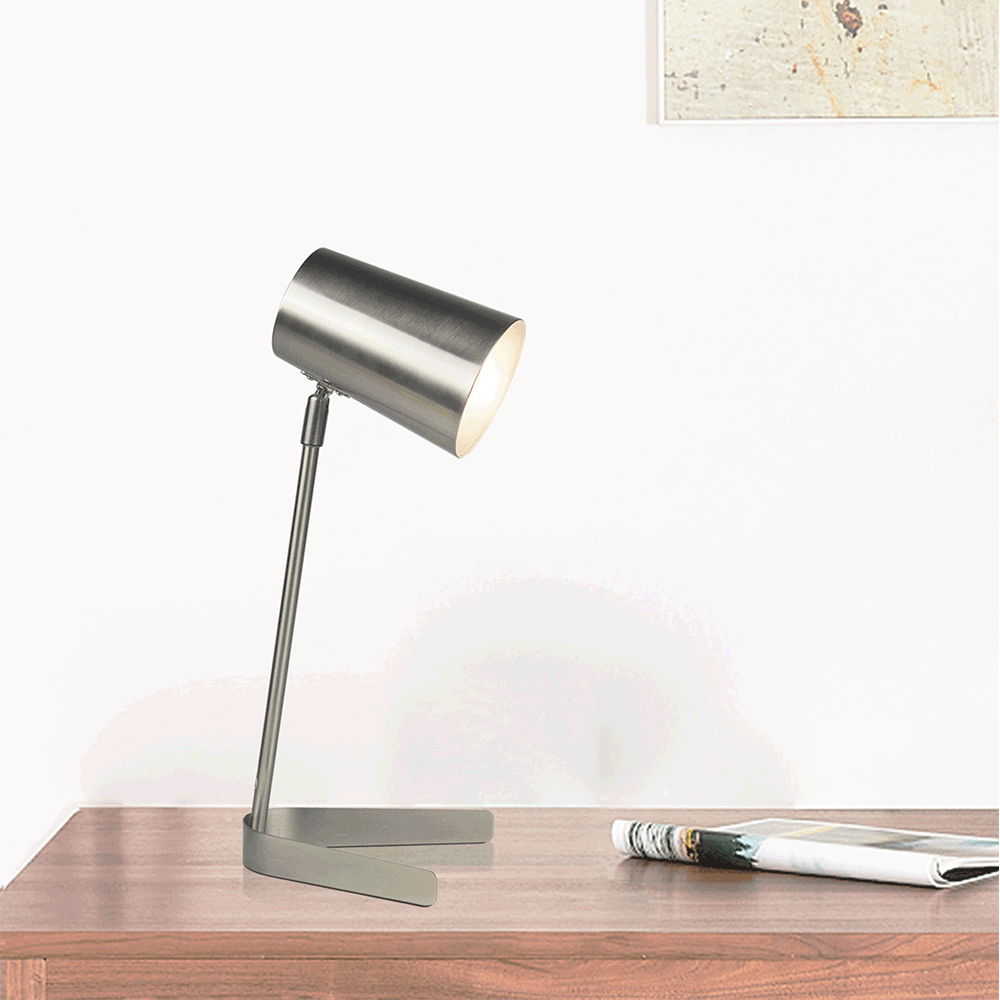 Lampă de masă, metal / nichel mat, FABEL