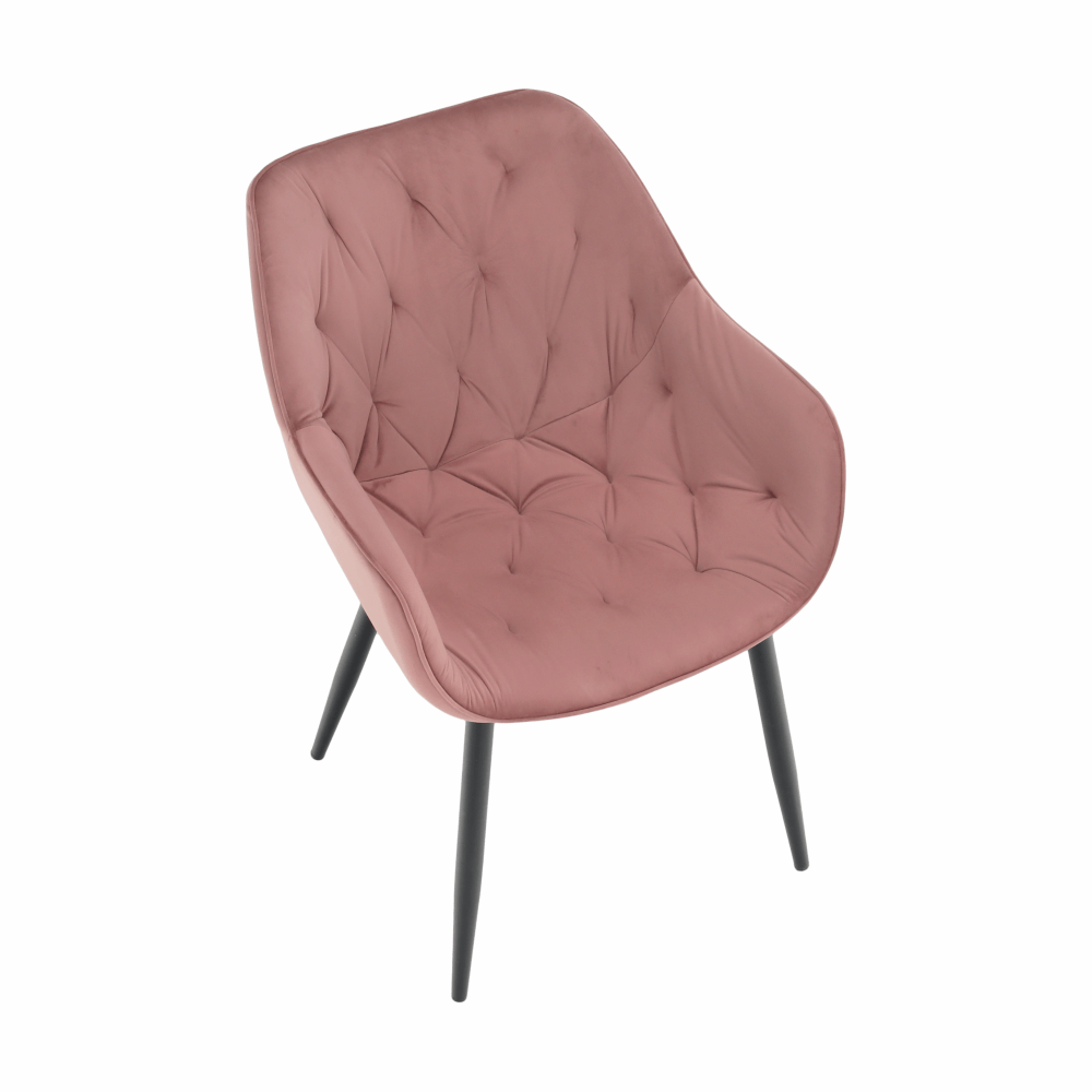 Fotoliu de design, material textil Velvet roz, FEDRIS