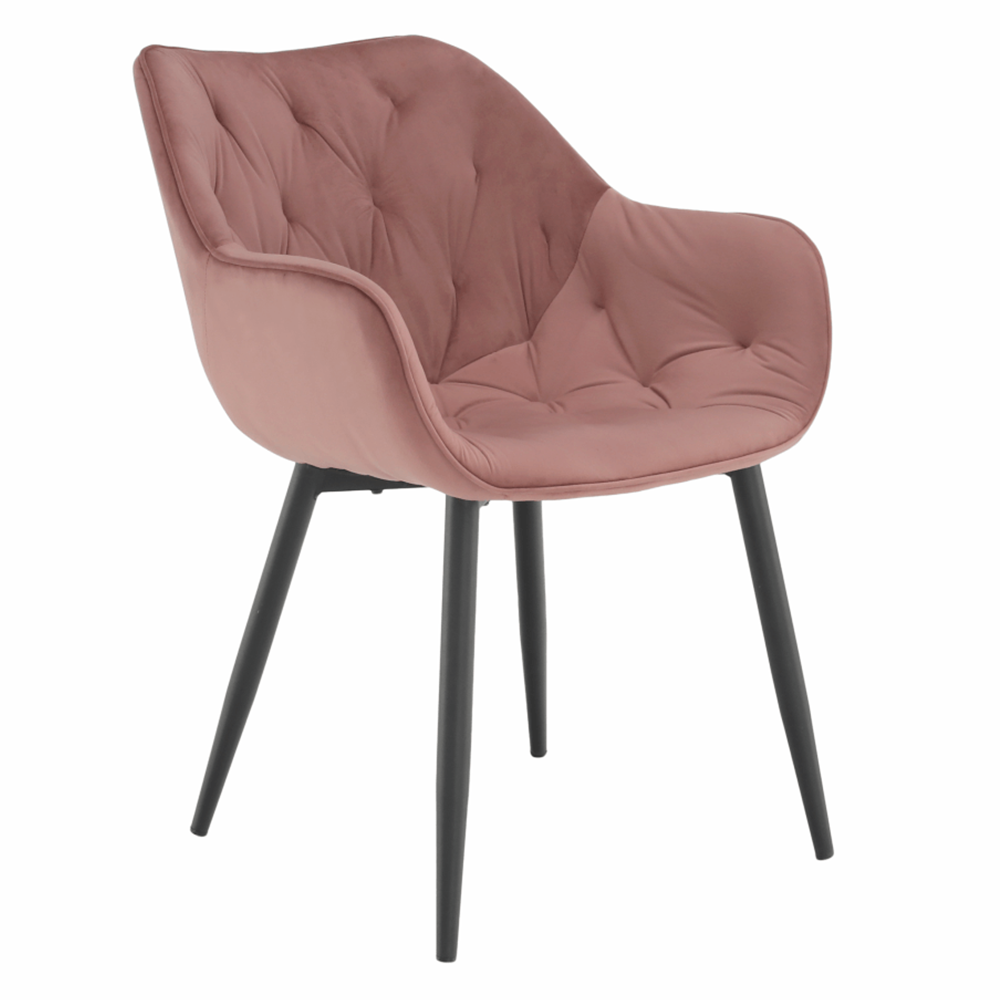 Fotoliu de design, material textil Velvet roz, FEDRIS