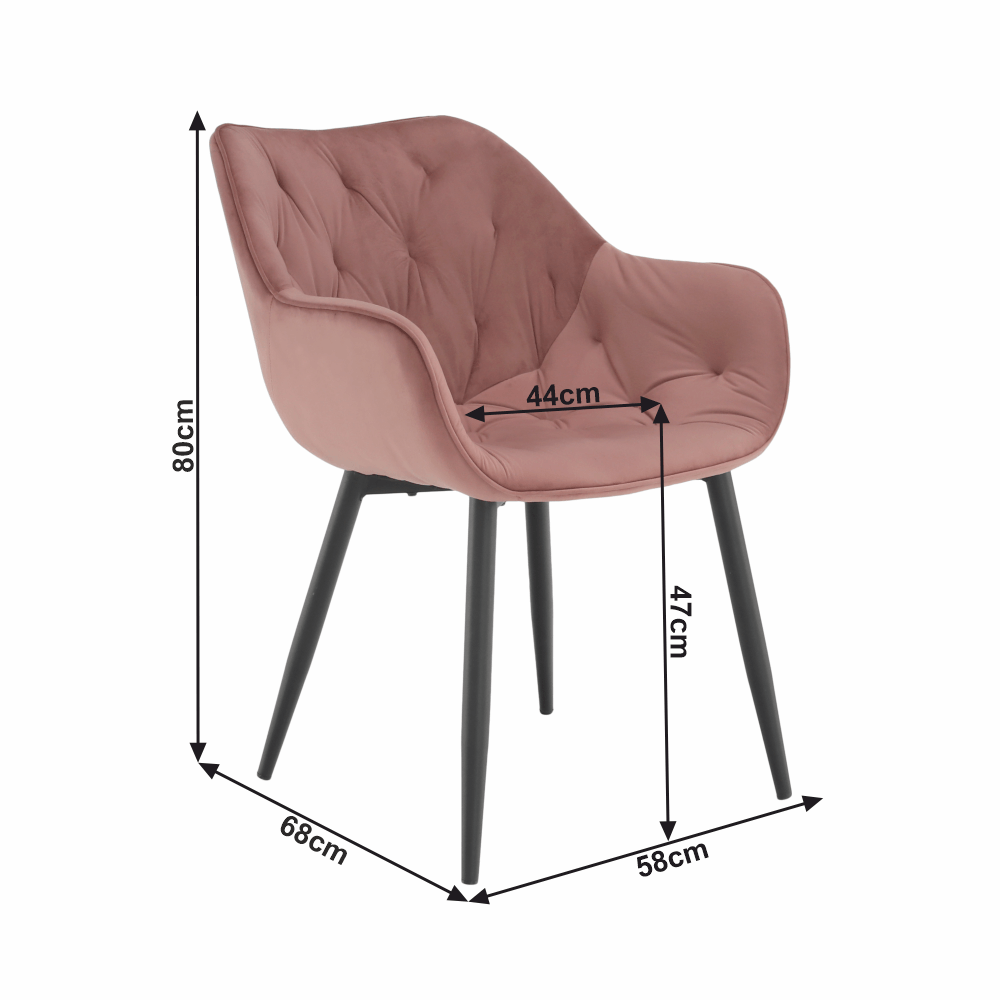 Fotoliu de design, material textil Velvet roz, FEDRIS
