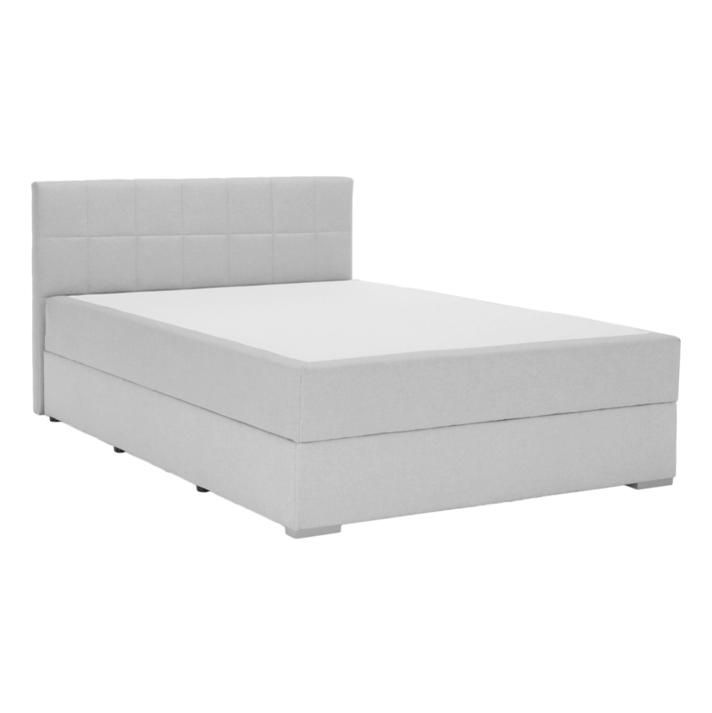 Pat tip BOXSPRING 120x200, gri deschis, FERATA KOMFORT