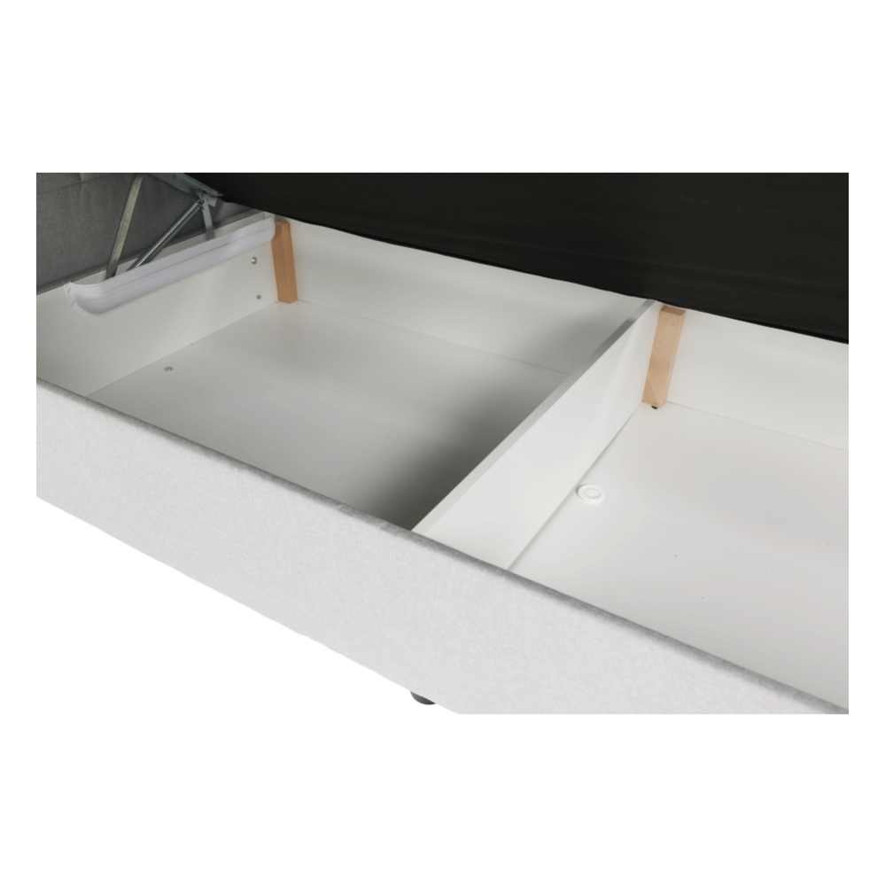 Pat tip BOXSPRING 160x200, gri deschis, FERATA KOMFORT