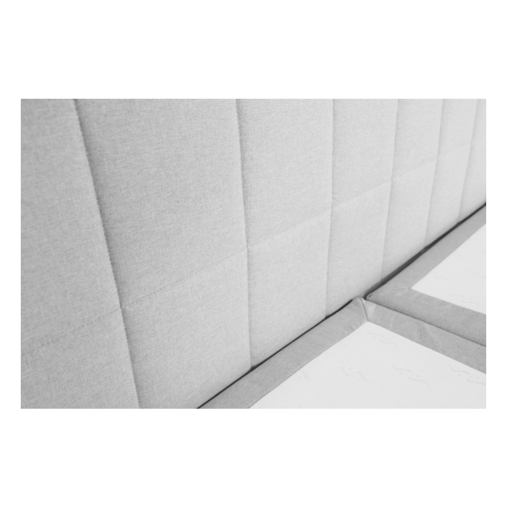 Pat tip BOXSPRING 160x200, gri deschis, FERATA KOMFORT
