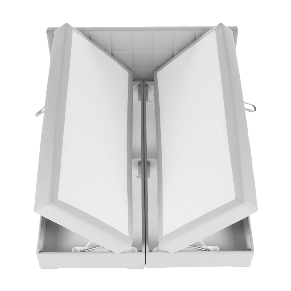 Pat tip BOXSPRING 160x200, gri deschis, FERATA KOMFORT