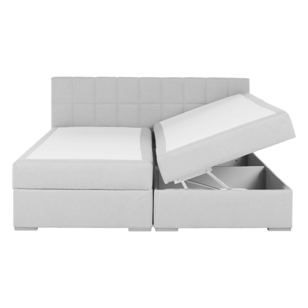 Pat tip BOXSPRING 160x200, gri deschis, FERATA KOMFORT
