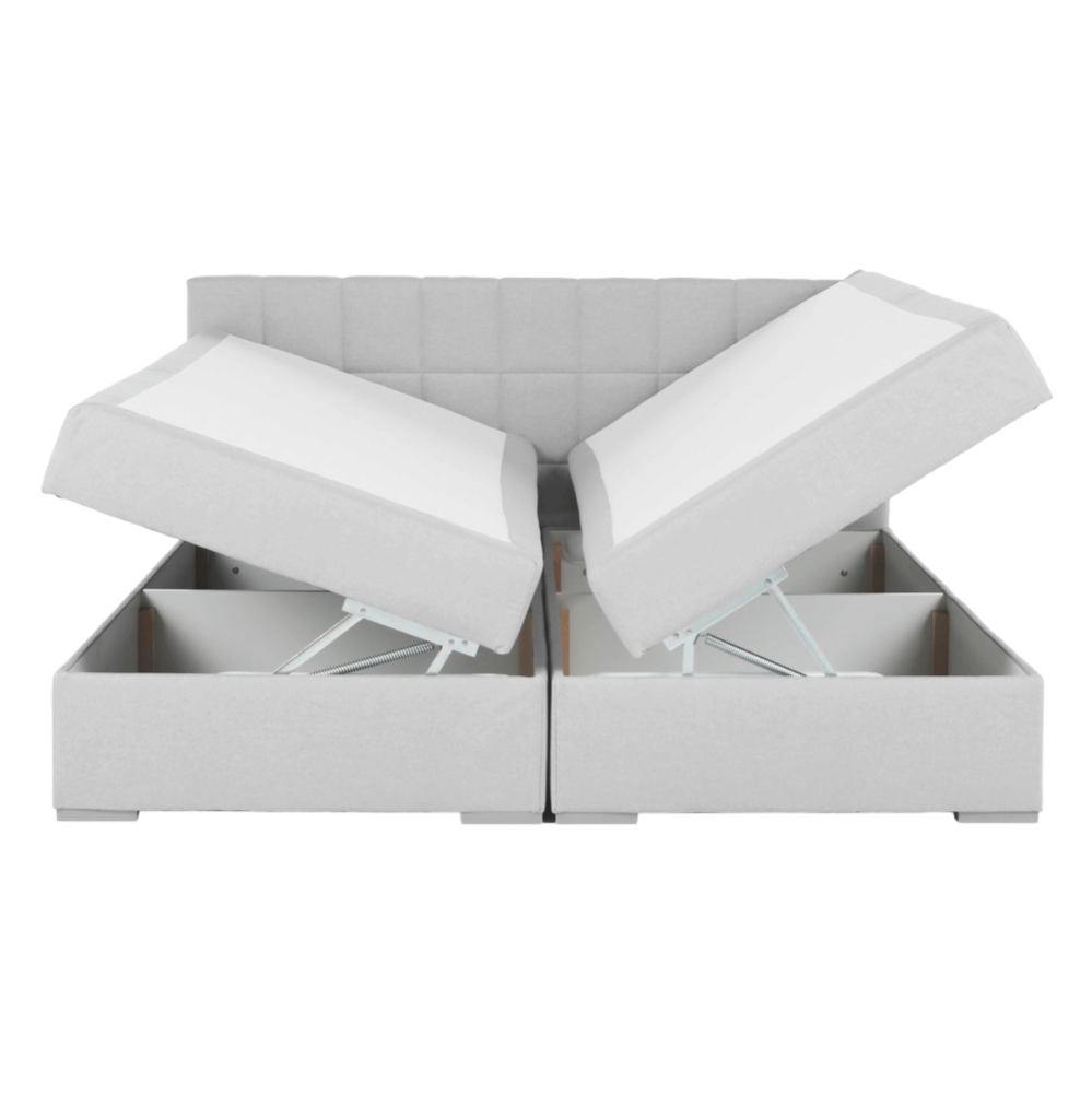 Pat tip BOXSPRING 160x200, gri deschis, FERATA KOMFORT