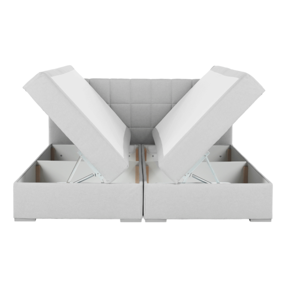 Pat tip BOXSPRING 160x200, gri deschis, FERATA KOMFORT