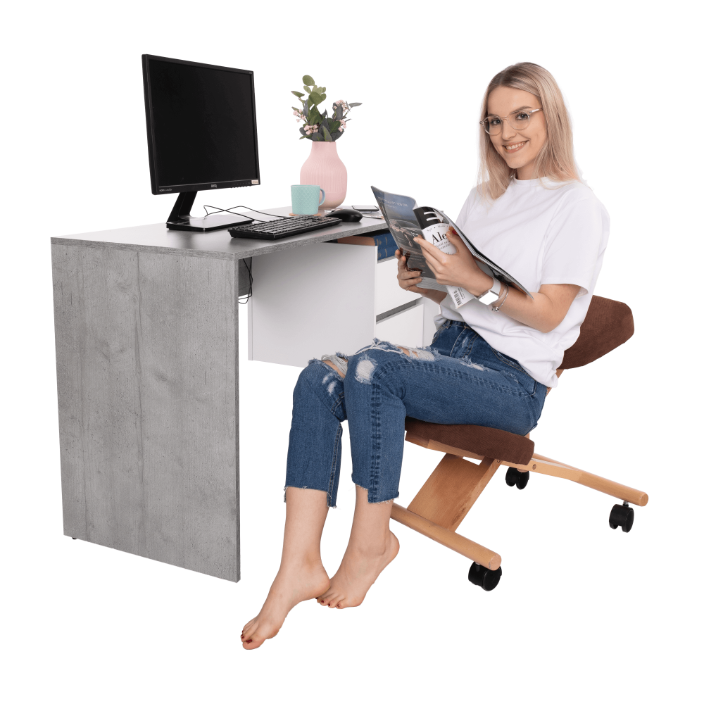 Scaun ergonomic, maro / fag, FLONET