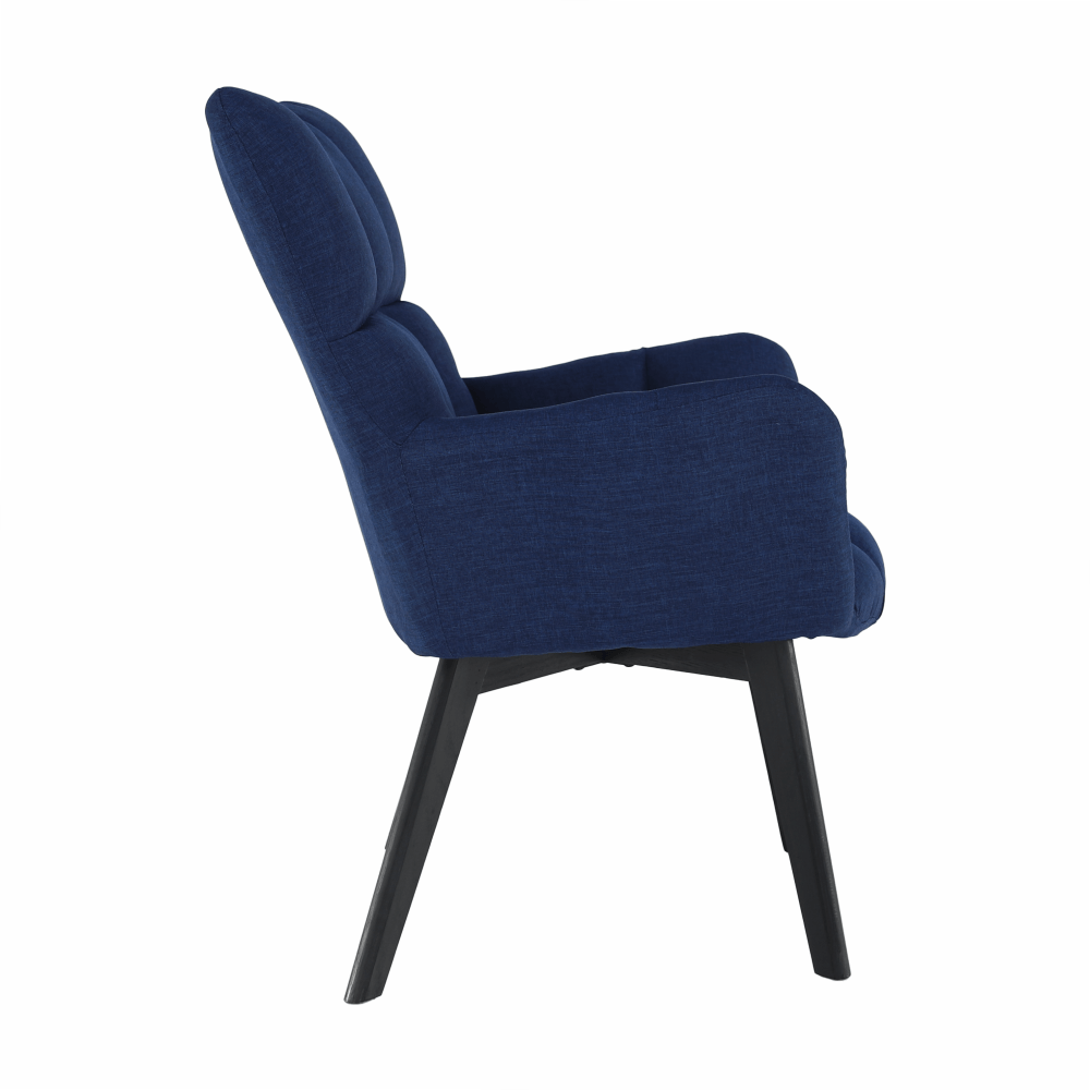 Fotoliu de design, albastru/negru, FONDAR